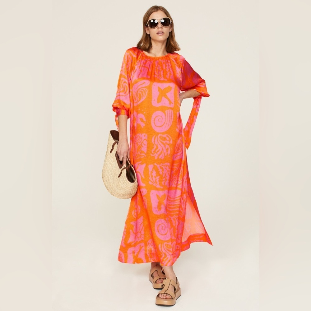 Rodebjer Wava Dress - kaftan dress 100% silk - Picture 4 of 16